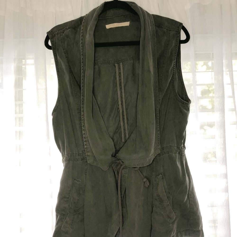 Max Jeans Green Tie Up Vest